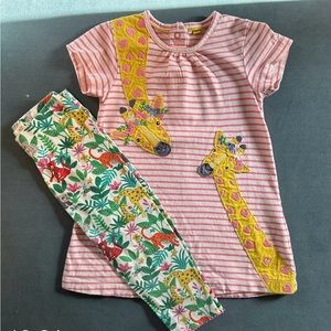 Mini Boden Giraffe Tunic and Leggings Set 18-24 months
